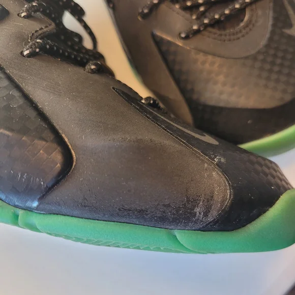 Nike Lil Penny  Black and Green High-Top Sneakers with Color-Shifting Accents - Picture 10 of 13